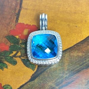 David Yurman Albion Pendant Blue Topaz